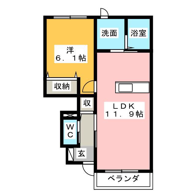 SANTE(1LDK/1階)の間取り写真
