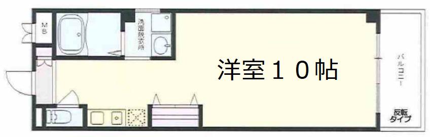 フレンテ靭公園(1K/5階)の間取り写真