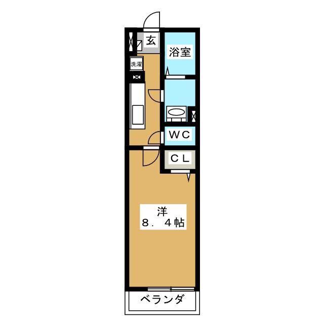 リブリ・ラシーナIII(1K/1階)の間取り写真