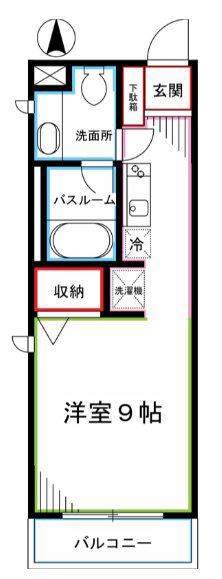 JINAI RESIDENCE(ワンルーム/2階)の間取り写真