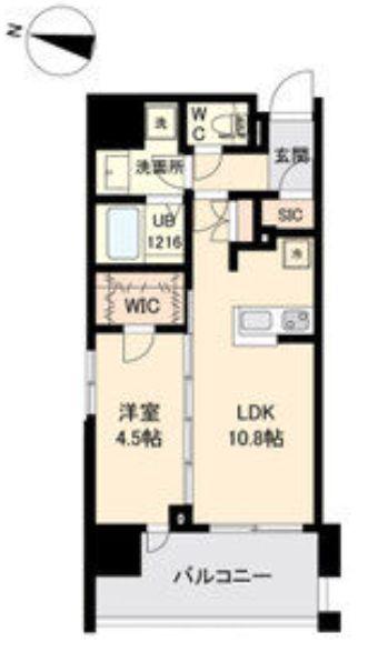 グランカーサ仙台晩翠通(1LDK/12階)の間取り写真