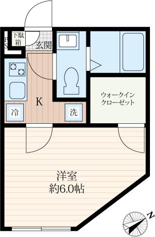 グランメゾン八千代台イースト(1K/3階)の間取り写真