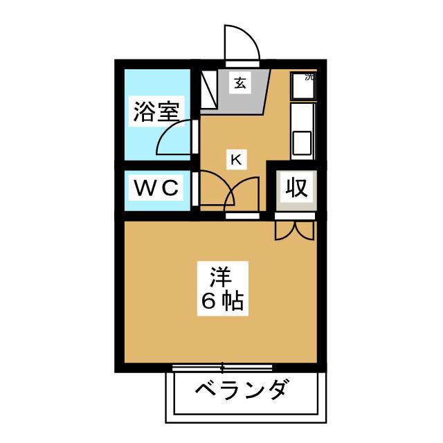 ネクスト・ルーミー212(1K/1階)の間取り写真