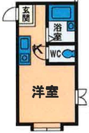 BCASA鶴巻温泉RE-BORN(1K/2階)の間取り写真