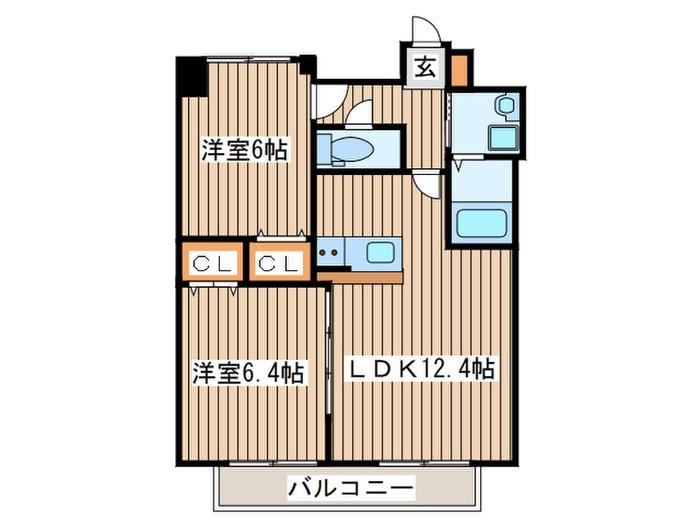 プランドールアヴァンス(2LDK/10階)の間取り写真