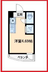 キューブカナマチV(ワンルーム/3階)の間取り写真
