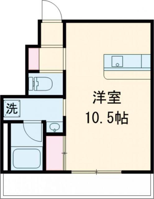 カプラン福井(ワンルーム/1階)の間取り写真