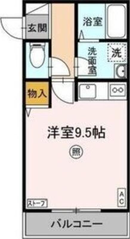シャトーN43(ワンルーム/2階)の間取り写真