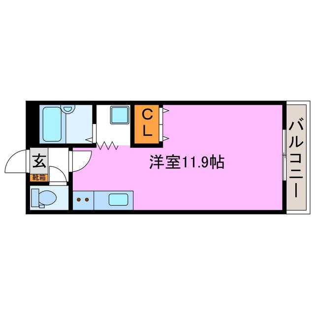 M´Sティアラ(ワンルーム/1階)の間取り写真