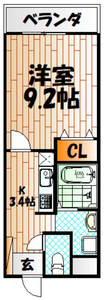 FOREST COURTII(1K/1階)の間取り写真
