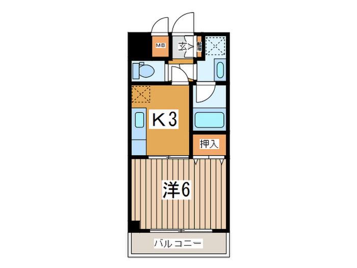 カサハラビル藤沢II(1K/7階)の間取り写真