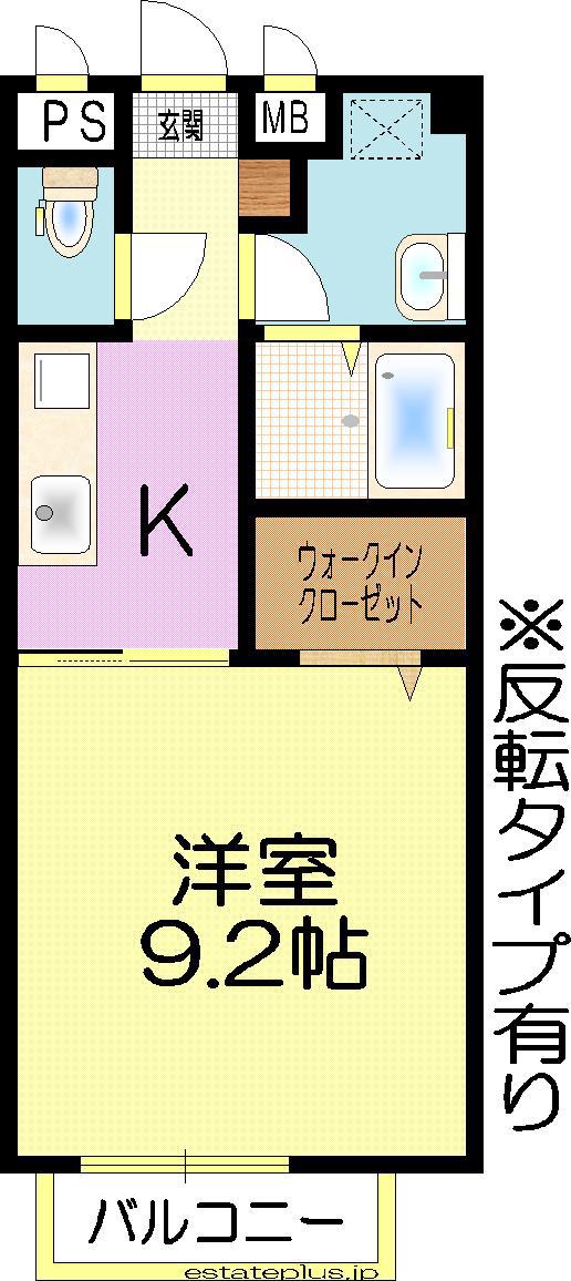 クレアート(1K/2階)の間取り写真