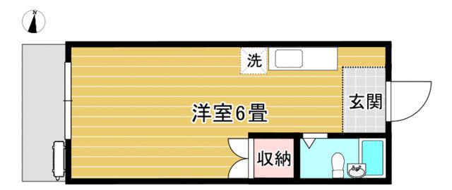 シャインハイム獨協大学駅前(ワンルーム/3階)の間取り写真
