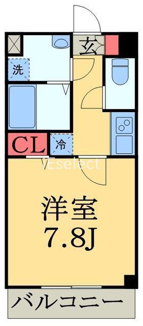 ミミハウス幕張(1K/4階)の間取り写真