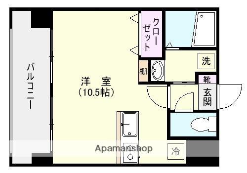 グランステージ高麗(ワンルーム/5階)の間取り写真