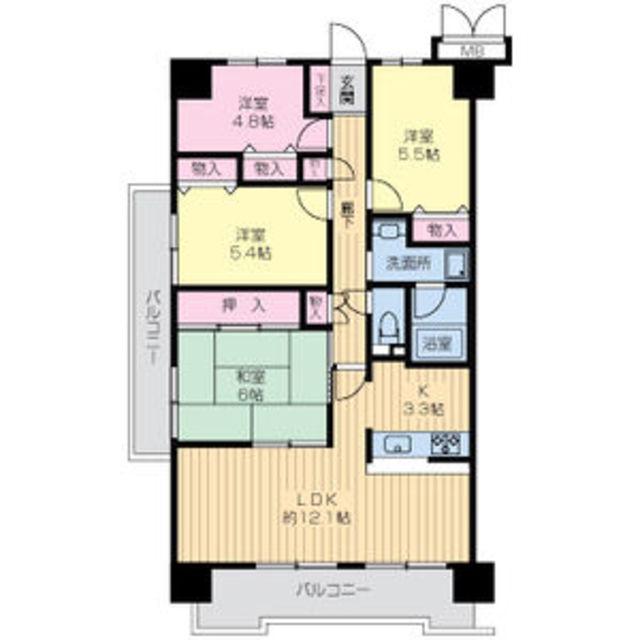 CASSIA南住吉(4LDK/1階)の間取り写真