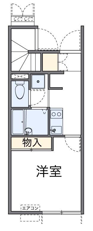 エーデルグリーン(1K/1階)の間取り写真