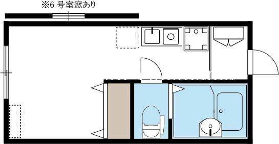 シャンティヒル白楽(ワンルーム/2階)の間取り写真