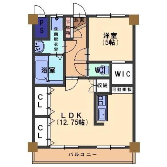 チェリーハイツ(1LDK/2階)の間取り写真