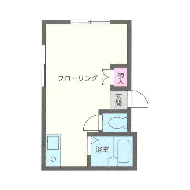 コマハイム(ワンルーム/1階)の間取り写真