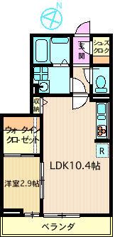 スプレンドーレ桜森(1LDK/3階)の間取り写真