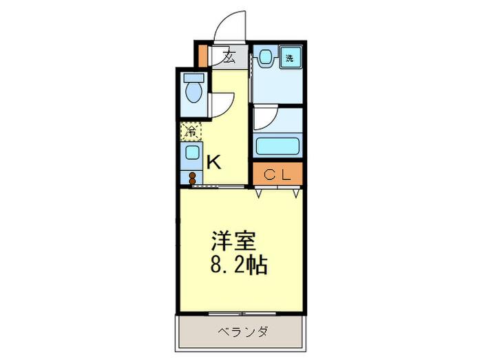 WIN21(1K/2階)の間取り写真