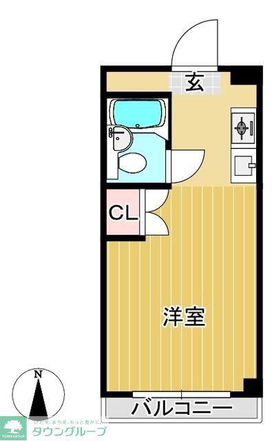 パインパレス八幡(ワンルーム/2階)の間取り写真