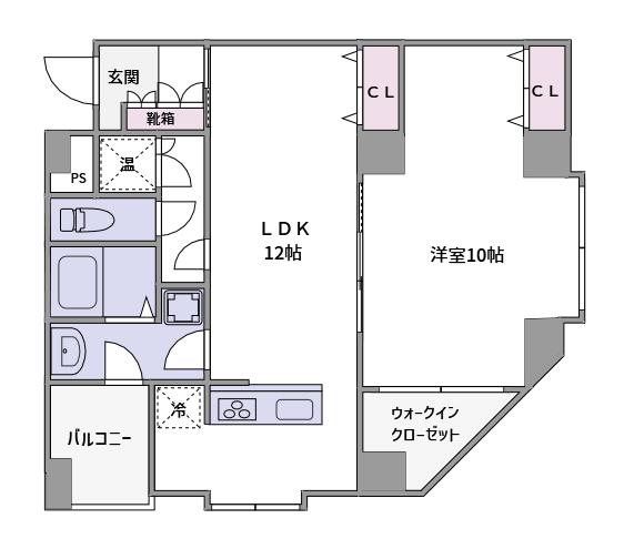 サンライフ堀江(1LDK/3階)の間取り写真