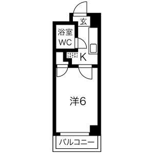 ユーワハイツ(1K/2階)の間取り写真