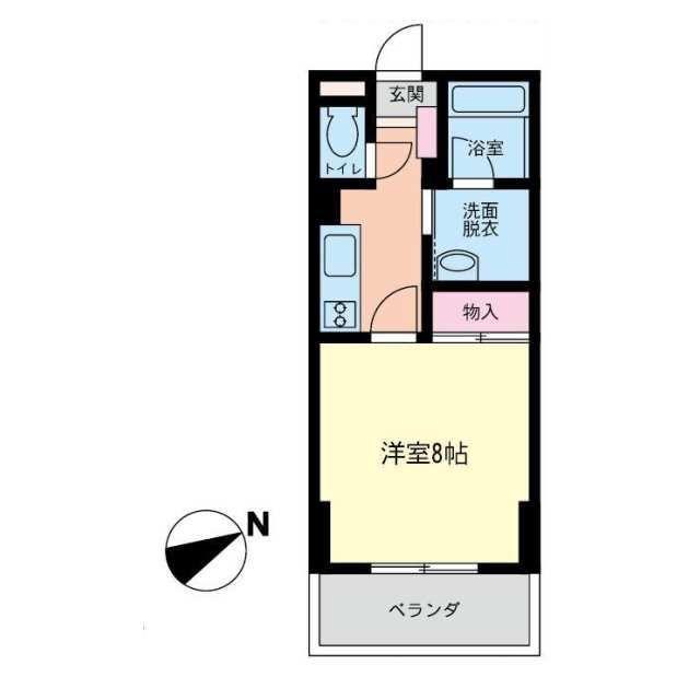 K&Aビル(1K/1階)の間取り写真
