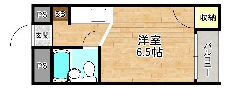 エクラ小路(ワンルーム/1階)の間取り写真