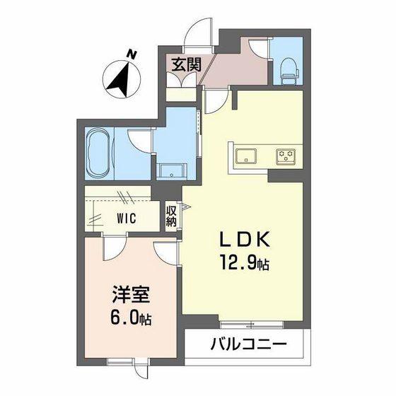 ピアヌーラ翠(1LDK/2階)の間取り写真