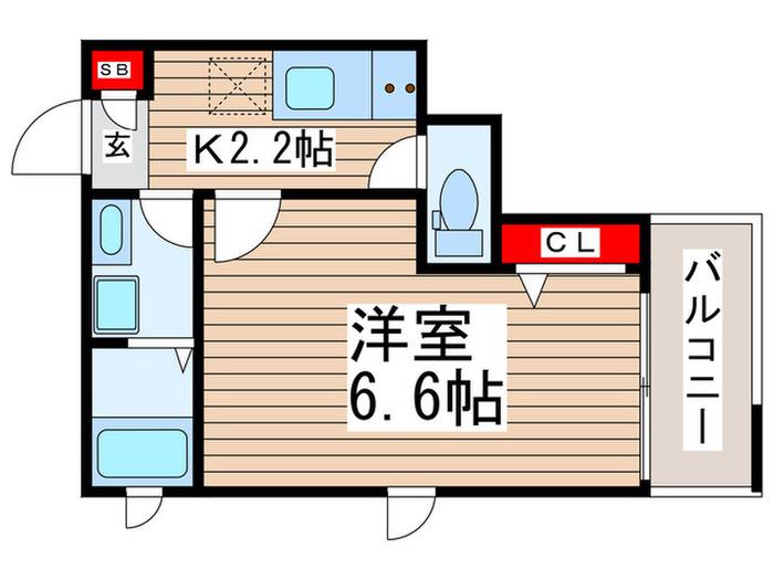 SWEET RESIDENCE (1K/2階)の間取り写真