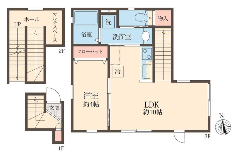 COZY KAI(1LDK/3階)の間取り写真