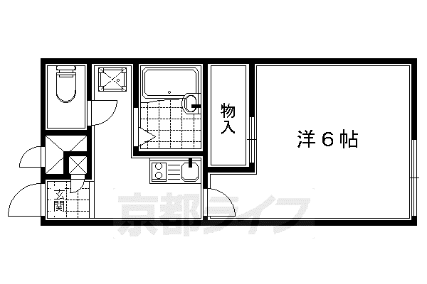 レオパレス伏水向島(1K/2階)の間取り写真