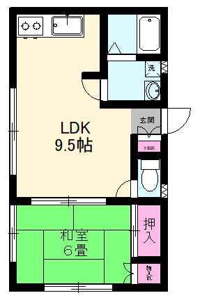 プラムフィールド春日部(1LDK/2階)の間取り写真