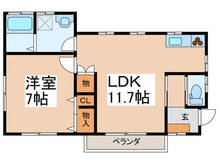 フレンテ吉祥寺(1LDK/1階)の間取り写真