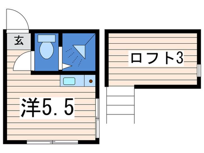 G・Aヒルズ吉野町(ワンルーム/1階)の間取り写真