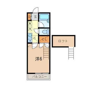コーポEXCEL(1K/2階)の間取り写真