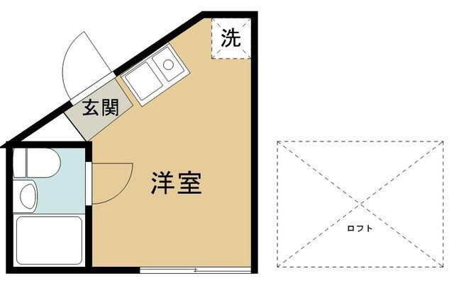 カルタス21大泉学園(ワンルーム/2階)の間取り写真