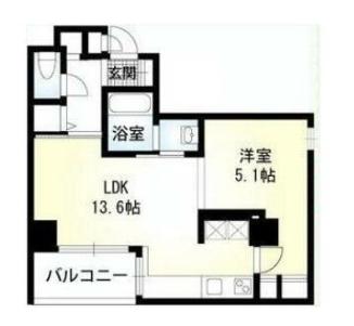 K2コート根岸(1LDK/2階)の間取り写真