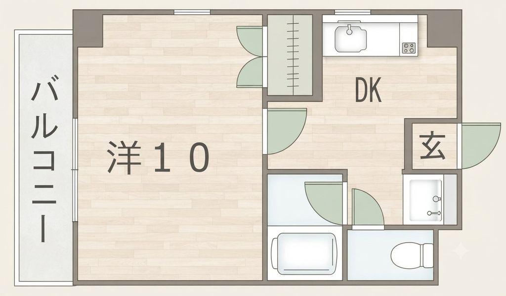 TSハイツ(1K/4階)の間取り写真