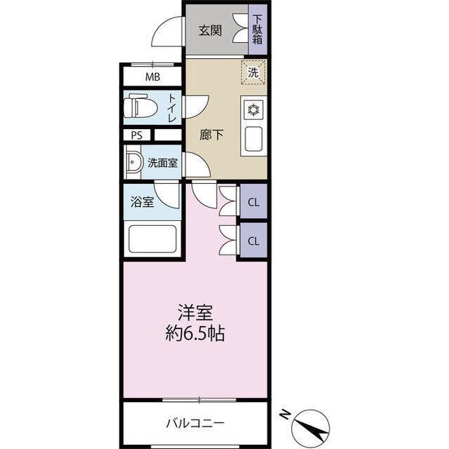 MORE PRECIOUS(1K/4階)の間取り写真