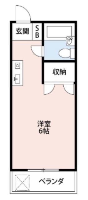 グリーンパーク小手指(ワンルーム/2階)の間取り写真