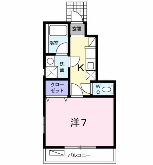 セレーノ(1K/1階)の間取り写真