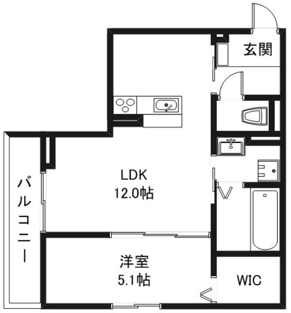 VANT CLAIR(1LDK/3階)の間取り写真