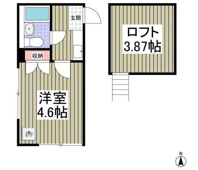 アルメニア(1K/1階)の間取り写真
