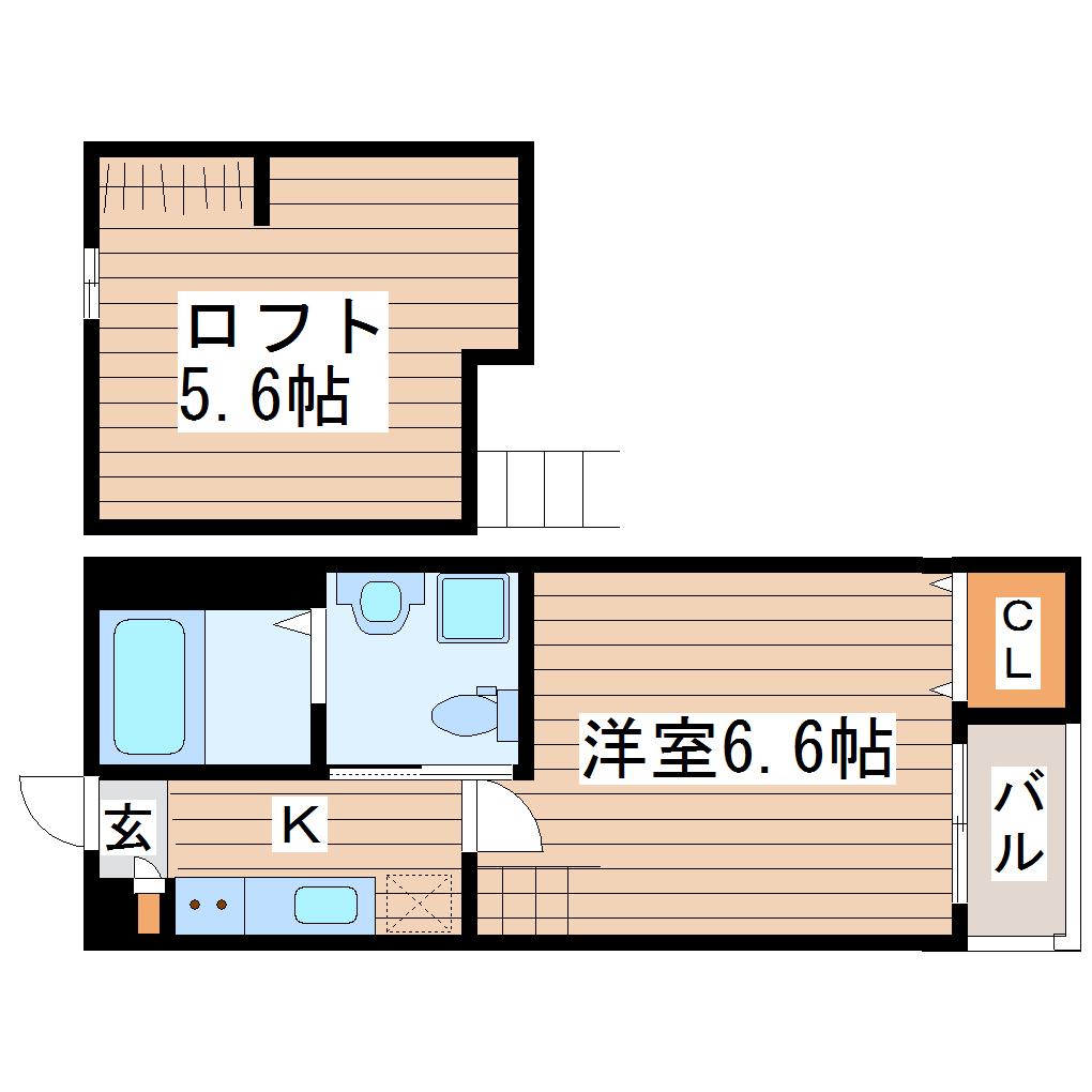 スペリアージュ(1K/2階)の間取り写真