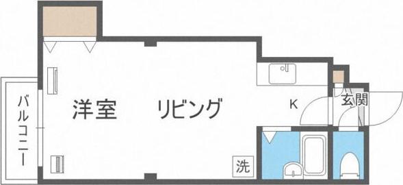 108松井ビルC(1DK/3階)の間取り写真