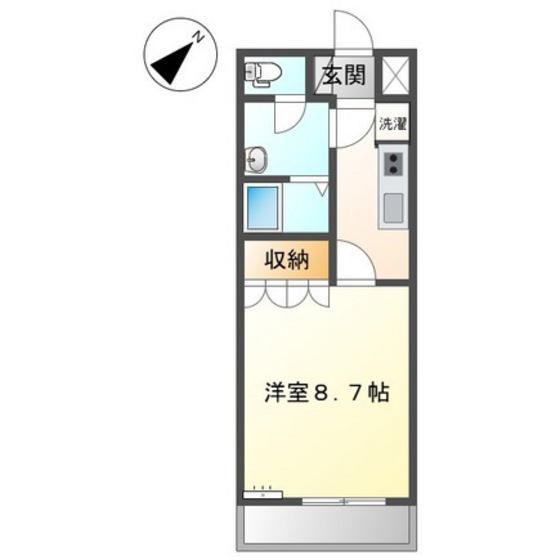 サンコート瀬戸 II(1K/1階)の間取り写真